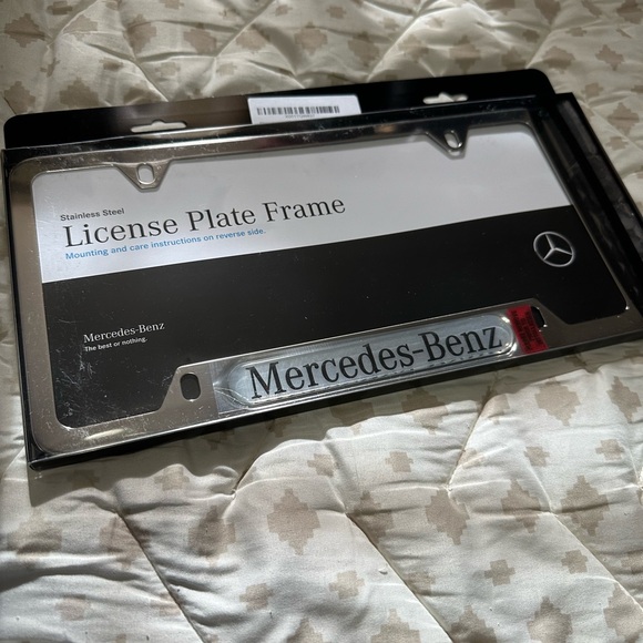 Mercedes Benz Stainless steel license plate frame authentic came from dealership - Picture 2 of 15